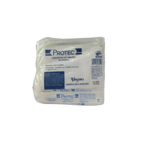 Hisopos de plástico con punta de algodón marca Protec de 15 cm, estériles y empacados individualmente en blíster para evitar la contaminación cruzada.