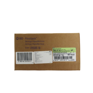 Caja de jeringas hipodérmicas BD Plastipak de 10 ml estériles con 100 piezas para uso médico.