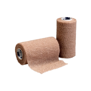Venda elástica autoadherible Coban 3M para compresión y soporte médico.