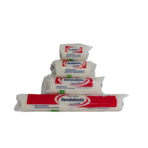 Venda elástica Vendalastic para soporte y compresión en uso médico y deportivo.