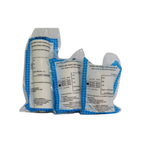 Venda de goma tipo Smarch silíceo para compresión y uso médico profesional.