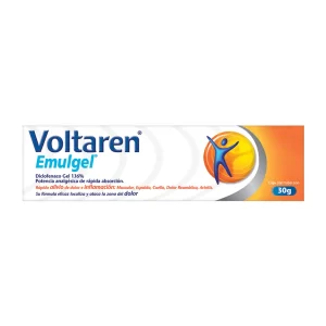 Tubo de Voltaren Emulgel Diclofenaco Gel 1.16% de 30 g de Laboratorios GSK para alivio del dolor e inflamación.